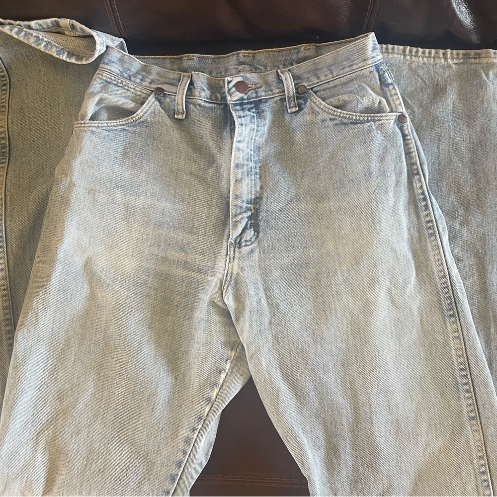Wrangler Women's High Rise Jeans - Light Blue 100% cotton 36 inseam